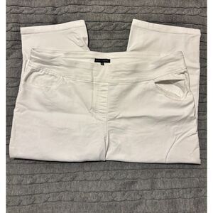 Napa Valley Plus Size 18W White Cropped Capri Pants